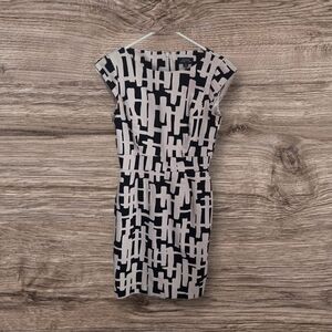 Tahari Black and Taupe Dress Size 2